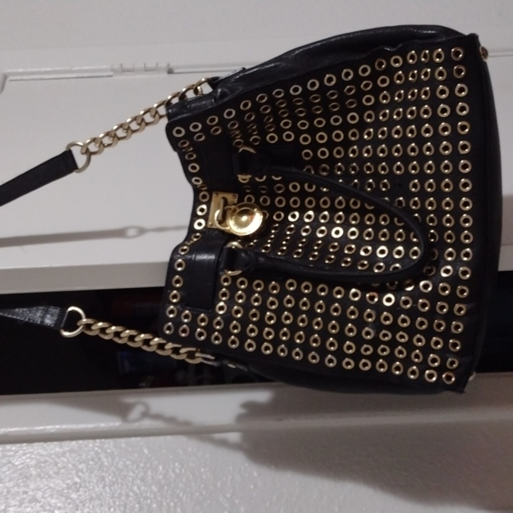 Michael kors gold studded big purse